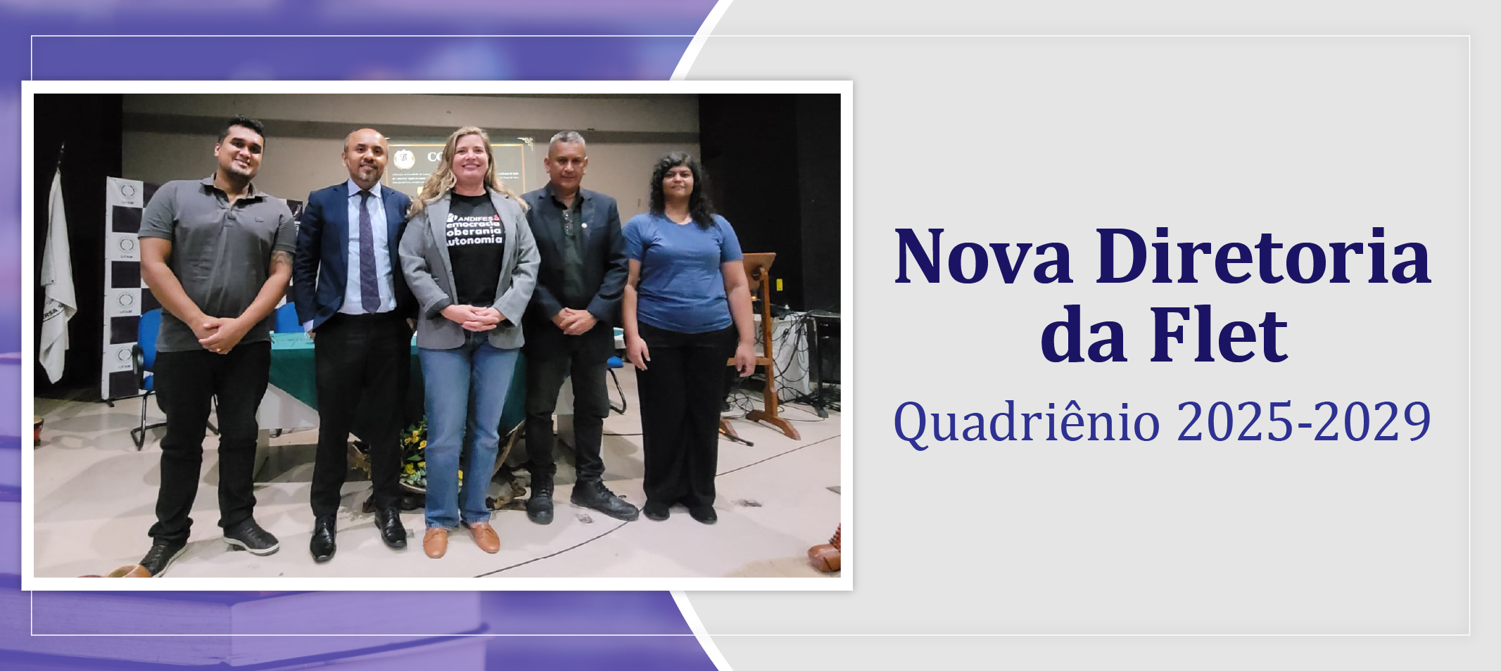 Professores Robert Langlady e Camila Pimentel e o TAE Caio Cunha assumem a Flet até 2029 