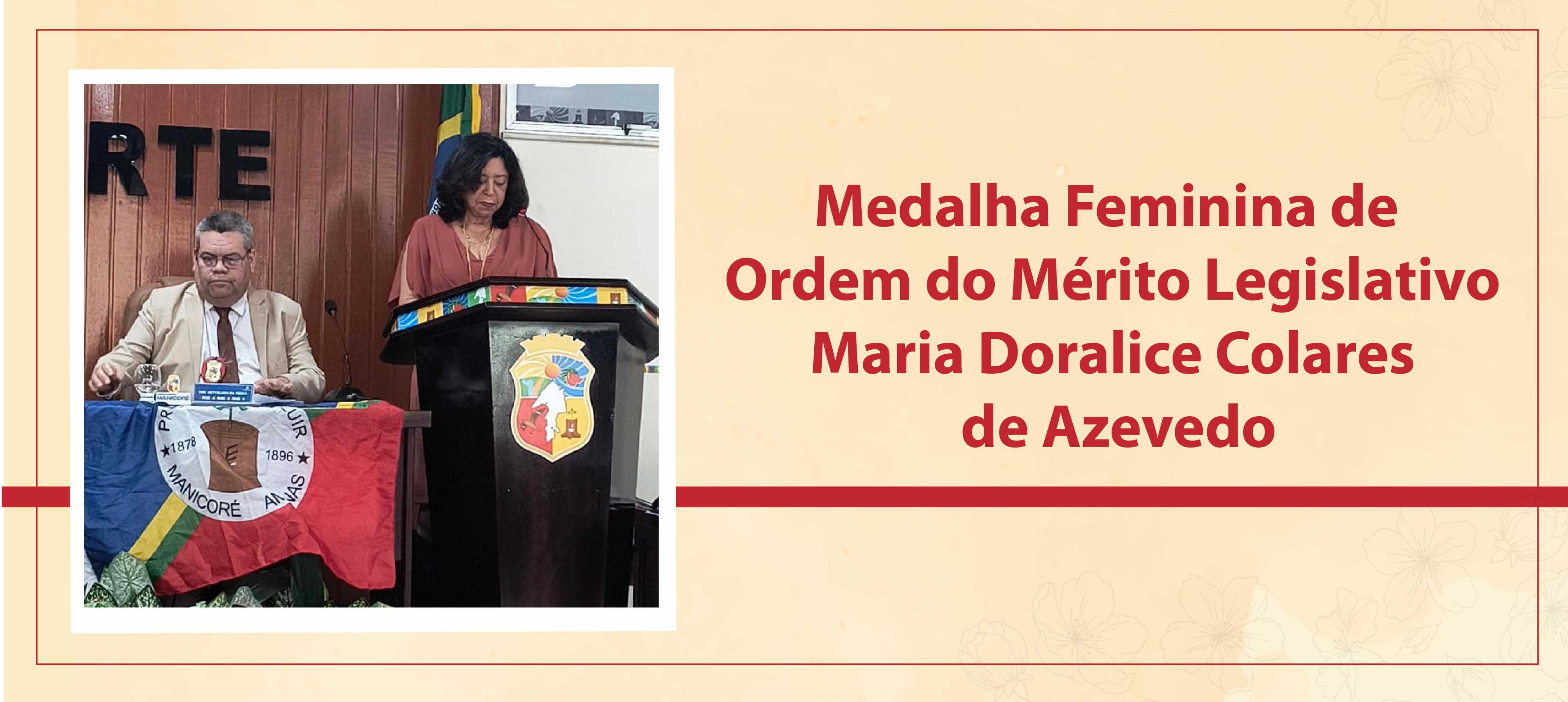 Docente titular da Ufam, professora Artemis de Araújo Soares recebe comenda da Câmara de Manicoré, a terra natal dela