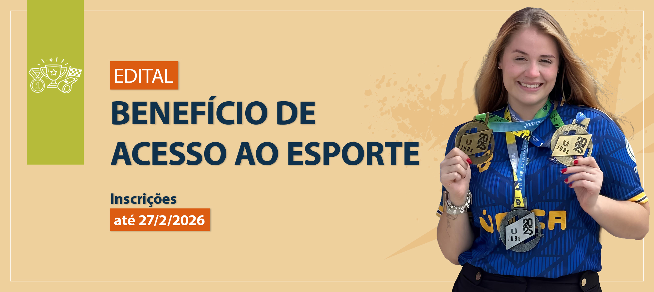 Benefício de Acesso ao Esporte recebe inscrições de estudantes que vão participar do JUBS Atléticas 2026