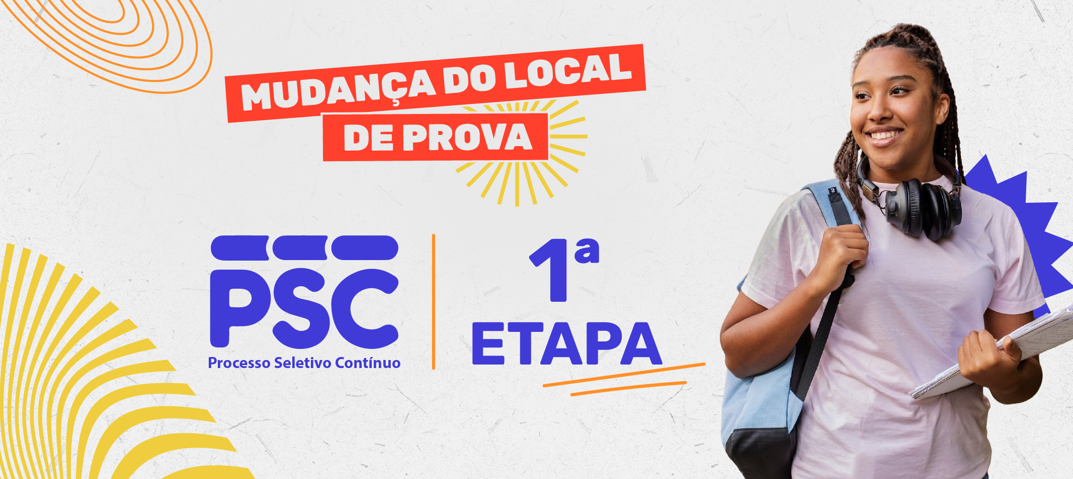 Compec informa mudança de local de aplicação de prova do PSC 2026 - 1ª Etapa