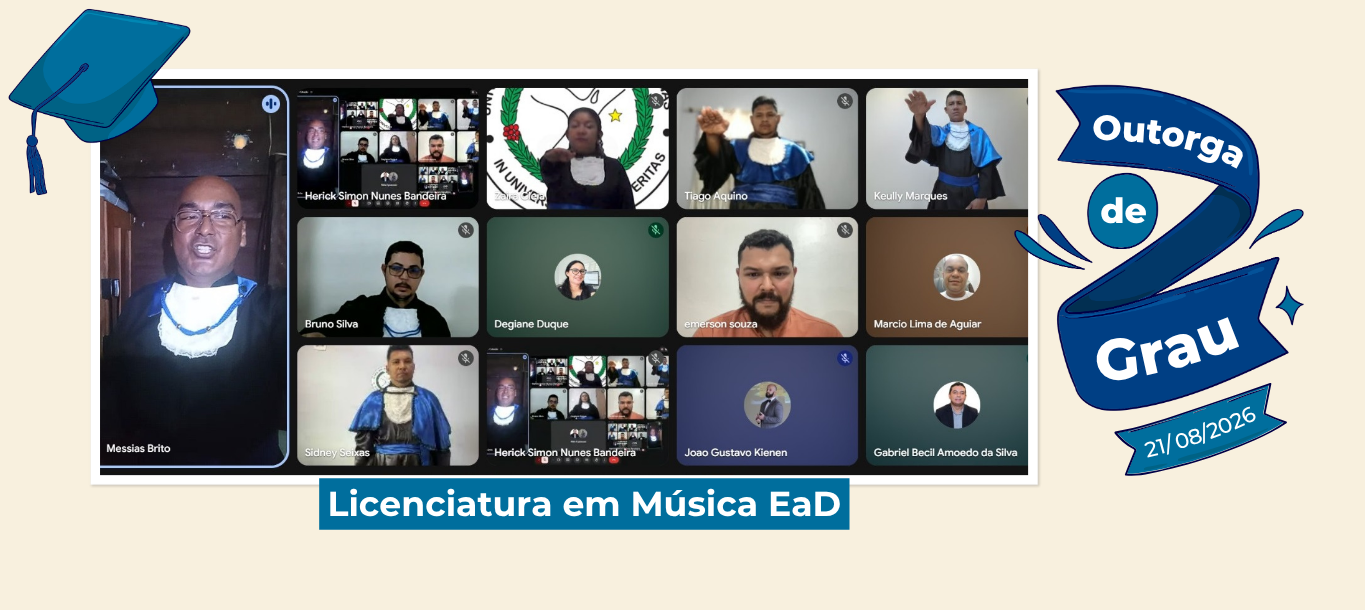 Faartes e CED colam grau de sete formandos do curso de Licenciatura em Música EaD