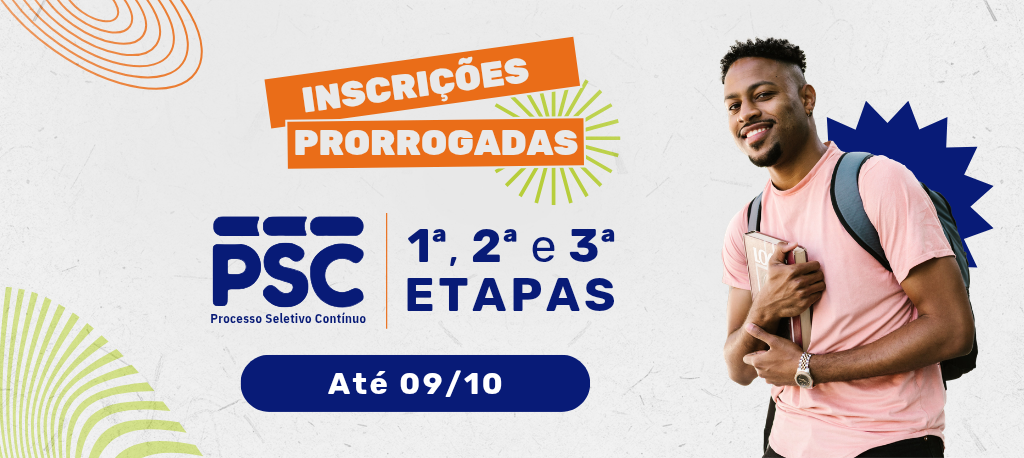 Ufam/Compec prorroga inscrições para as etapas 1, 2 e 3 do PSC até dia 9 de outubro. Isentos DEVEM se inscrever