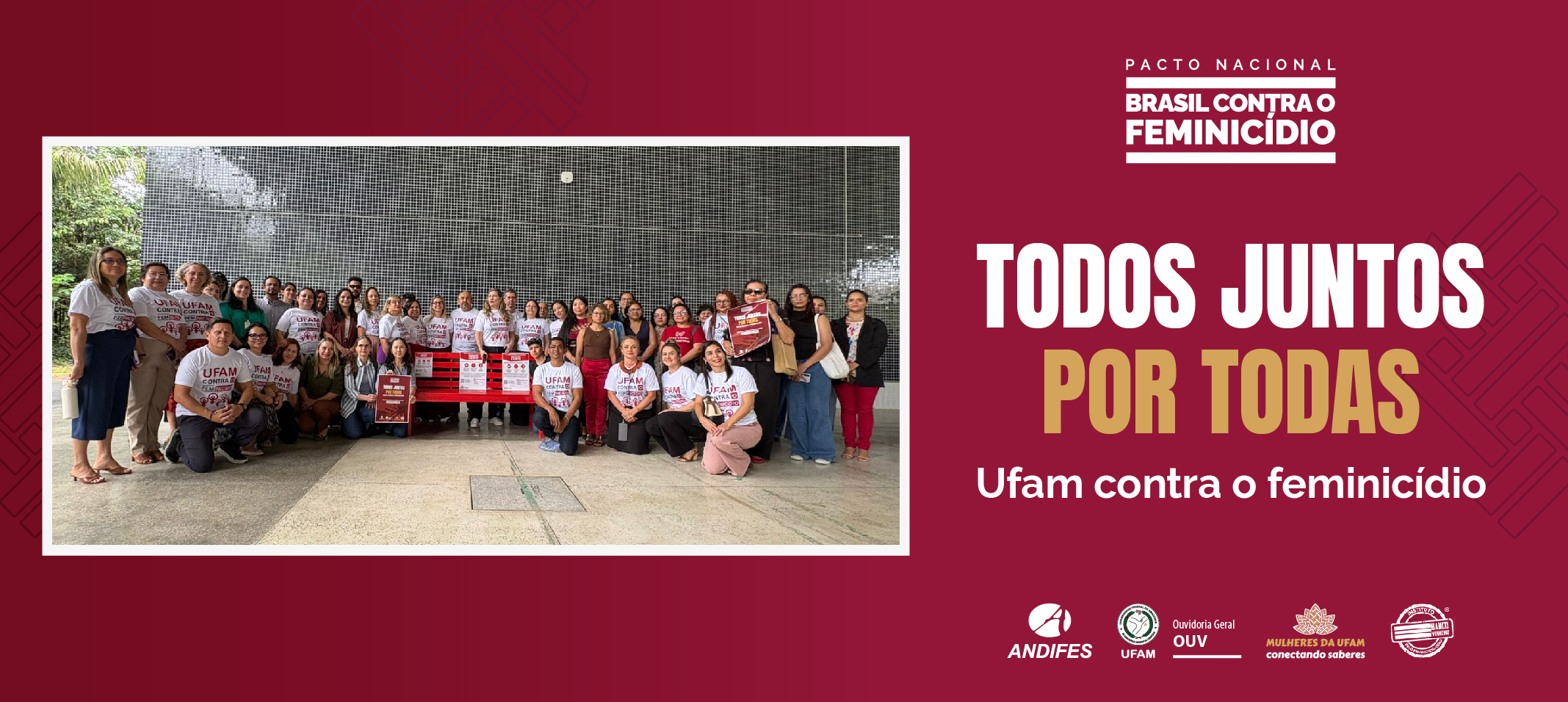 Adesão a Pacto Nacional: Ufam inaugura Banco Vermelho com símbolo de combate ao feminicídio