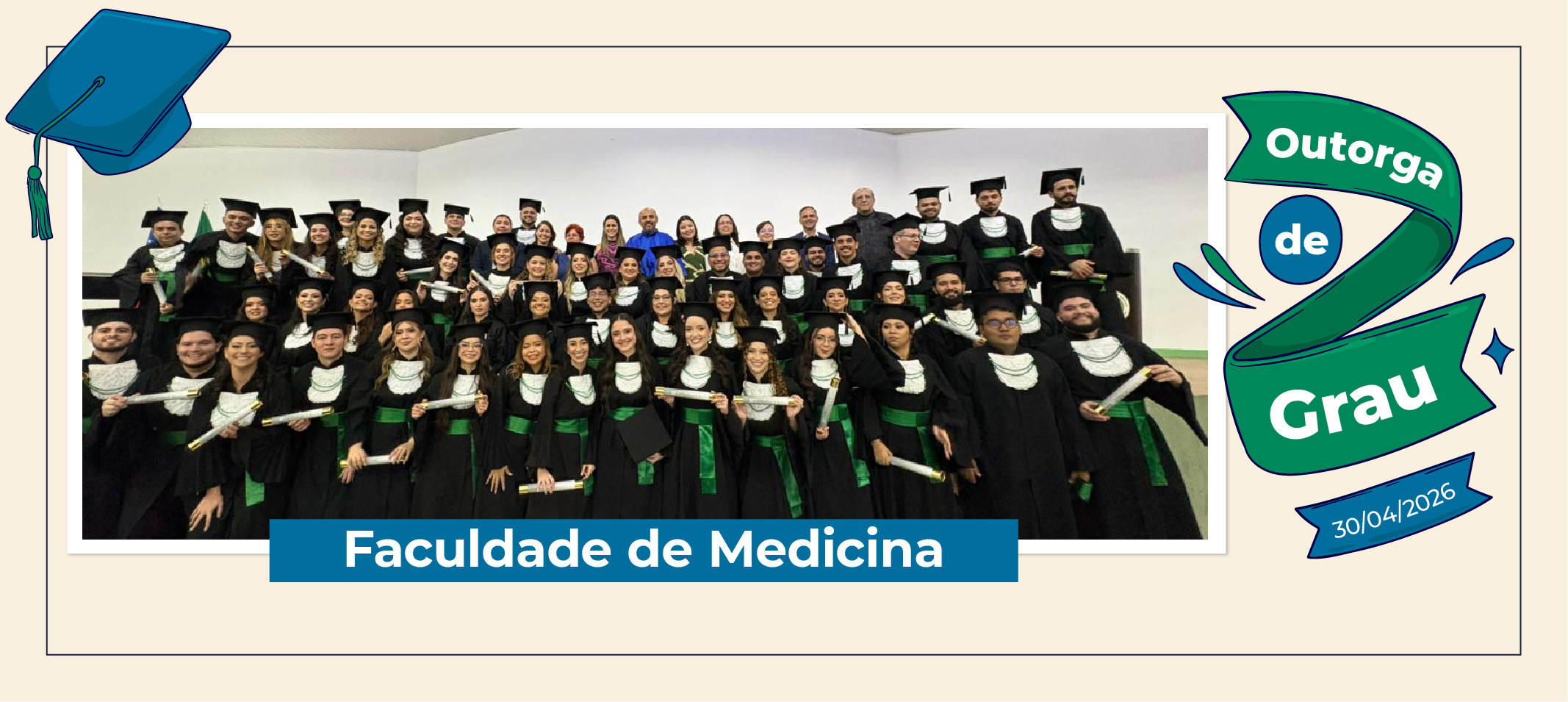 Faculdade de Medicina realiza outorga de grau de 49 médicos